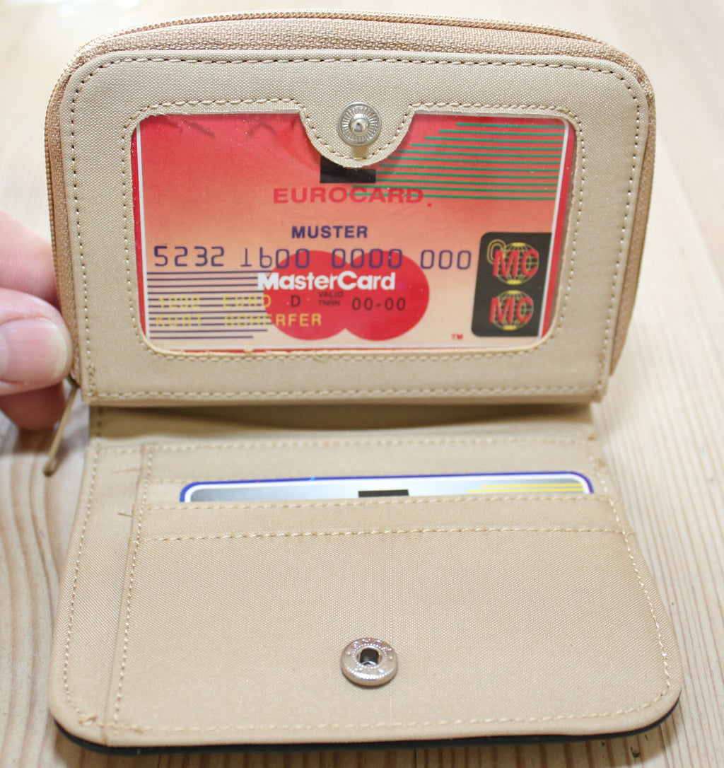 Portemonnaie Geldbörse Brieftasche Lederimitat Beige G2020B - 3KShop.de