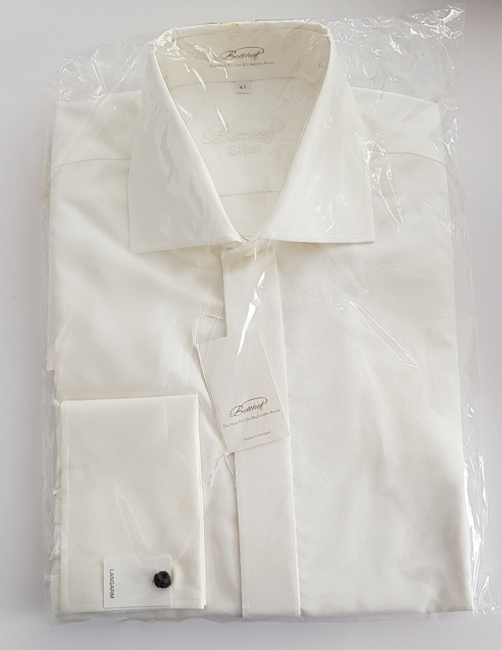 Botthoff Galahemd, Haikragen oder New Kent Kragen in wollweiss Gr. 42 Slim-Fit - 3KShop.de