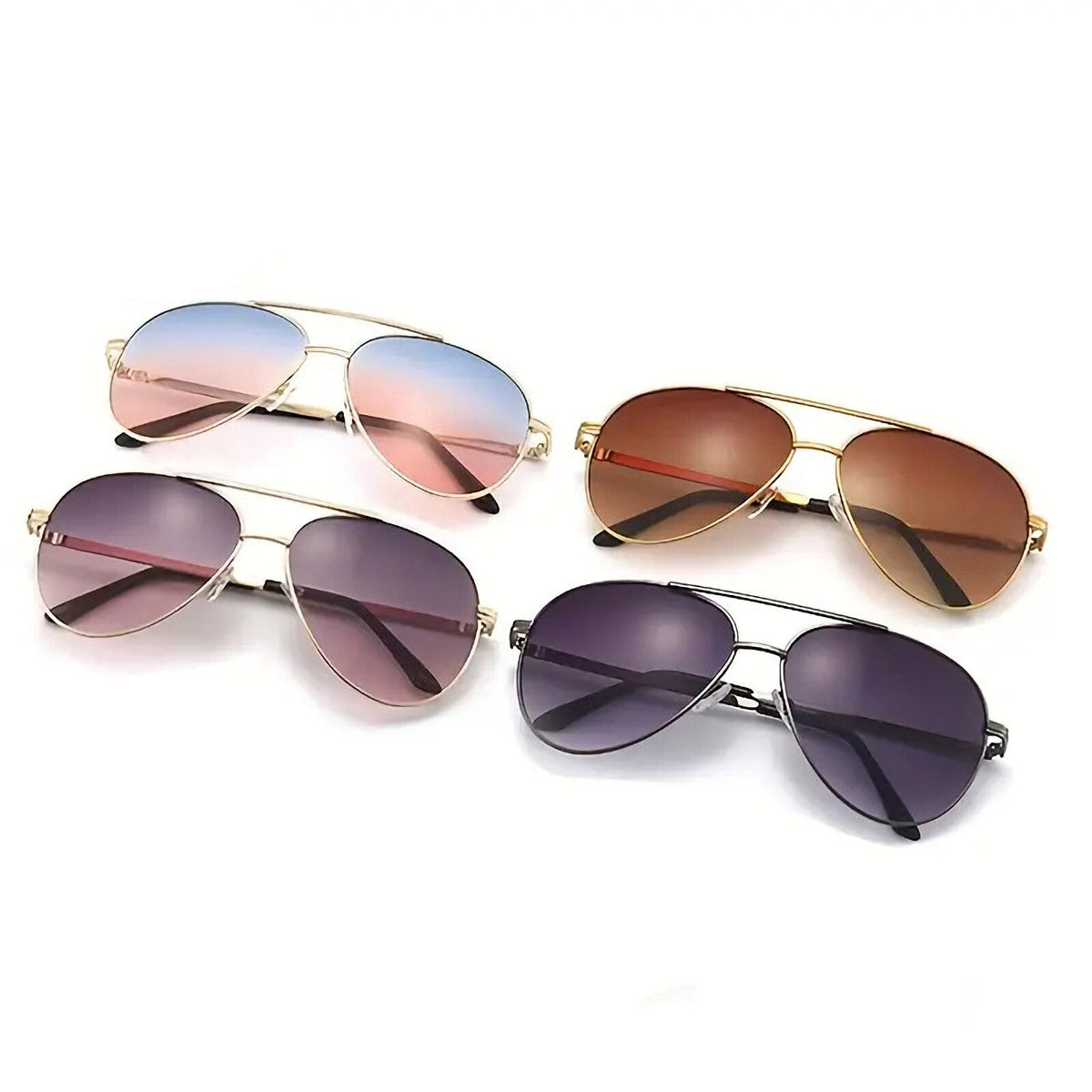 Schwarz-rot-goldene Piloten-Sonnenbrille