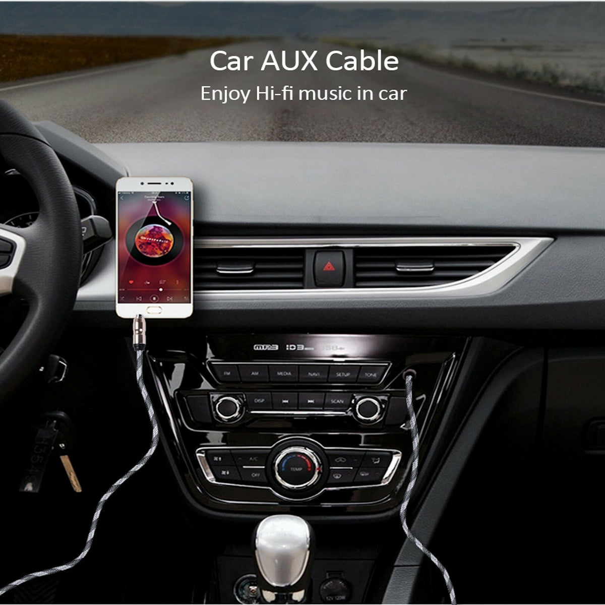 Premium Stereo Kopfhörer Anschlusskabel Nylon 1m 3,5mm Klinke Stecker>Stecker T1 - 3KShop.de