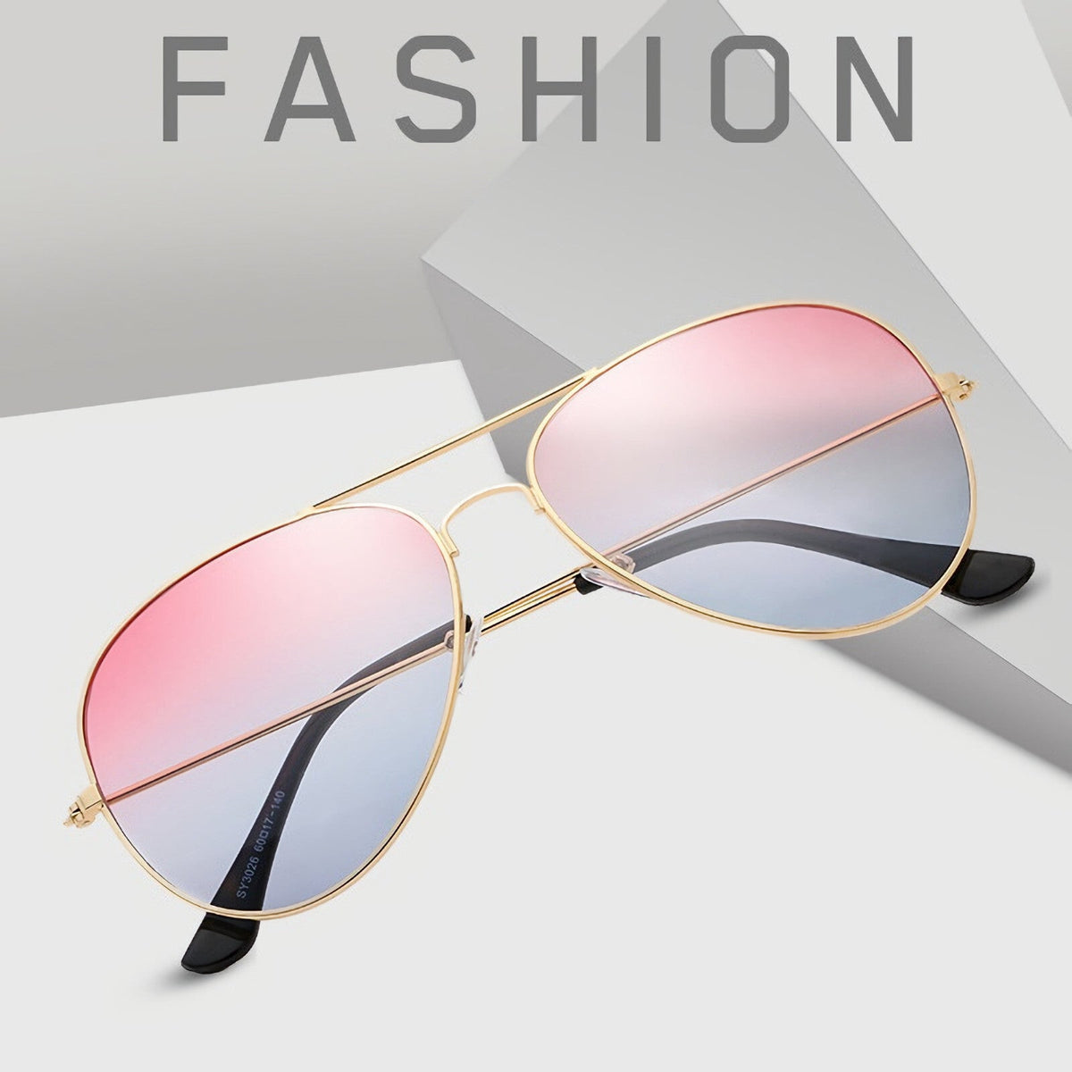 Rot-blaue Fashion Piloten-Sonnenbrille