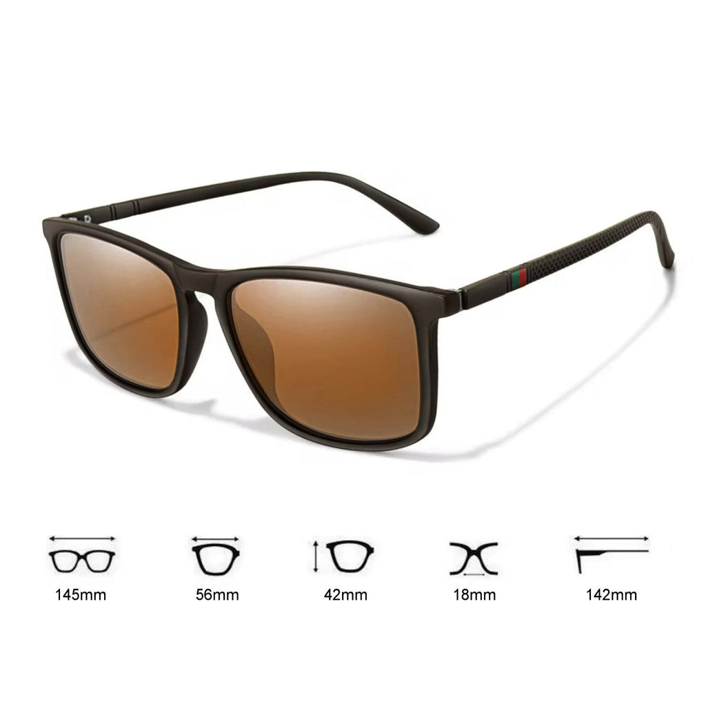 Matt-braune polarisierte Sonnenbrille