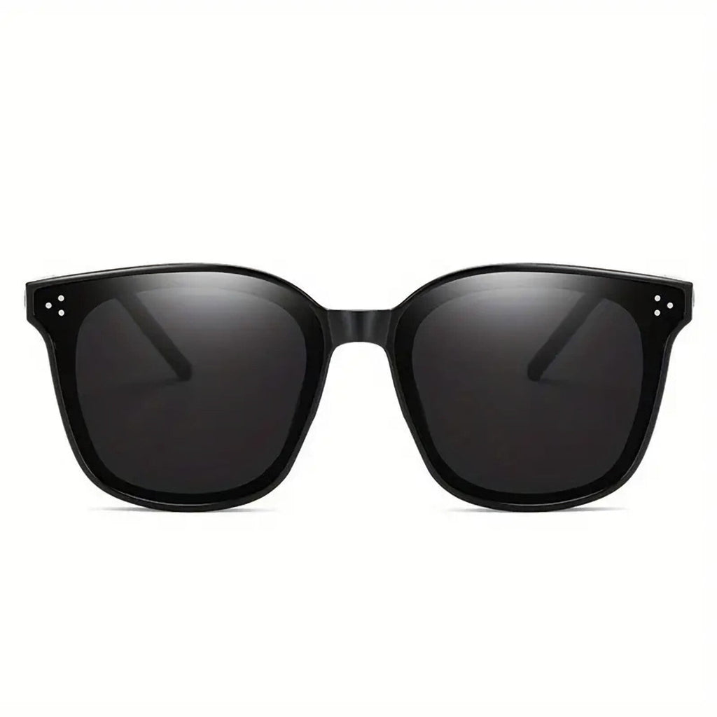 Schwarz-goldene Oversized Designer-Sonnenbrille mit goldenen Applikationen