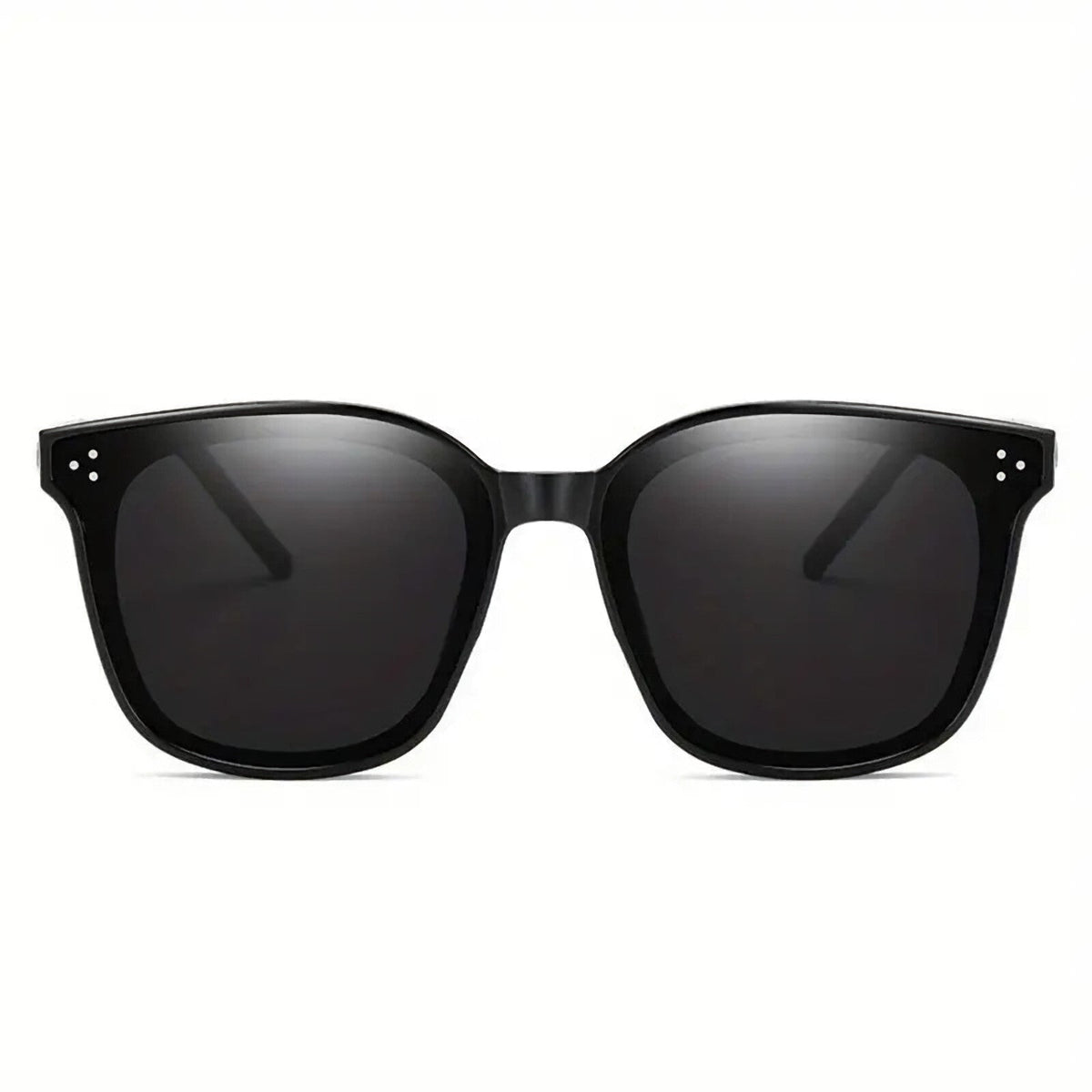 Schwarz-goldene Oversized Designer-Sonnenbrille mit goldenen Applikationen
