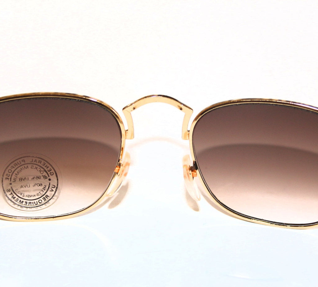 Gold-schwarze Vintage-Retro-Sonnenbrille Unisex