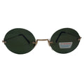 Runde silber-grüne Steampunk-Sonnenbrille verspiegelt