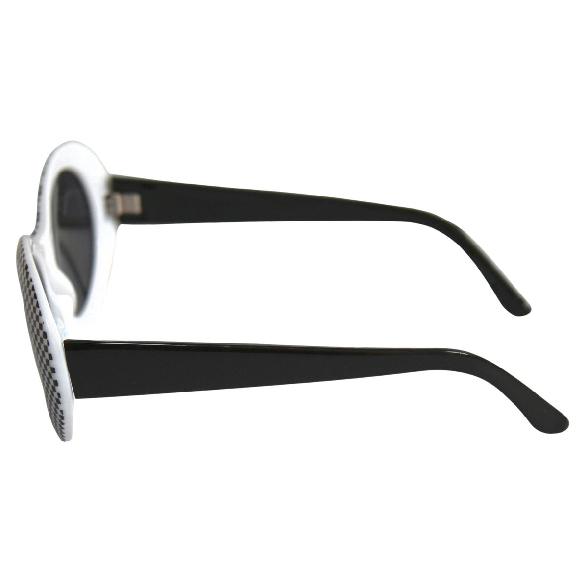Schwarz-weiß karierte Cat-Eye-Partybrille