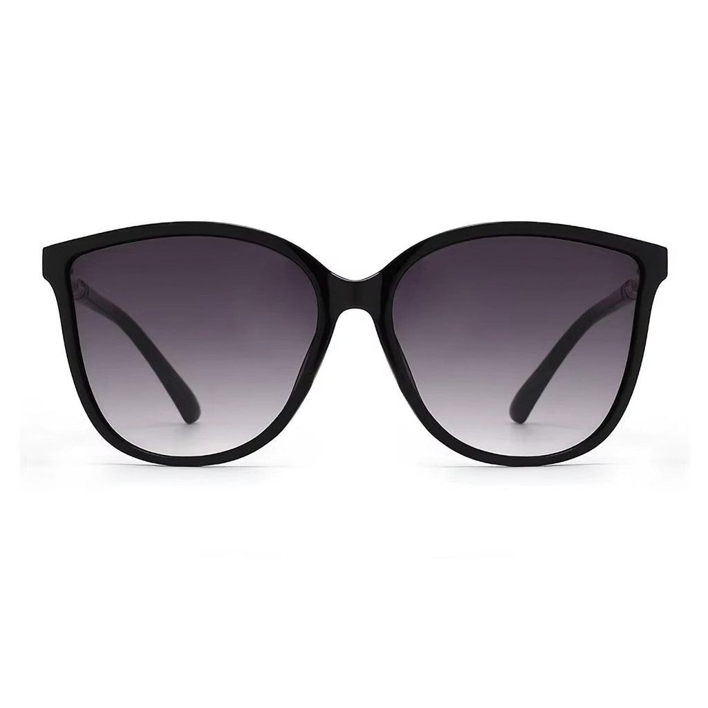 Oversized Cat-Eye-Sonnenbrille Schwarz-Gold