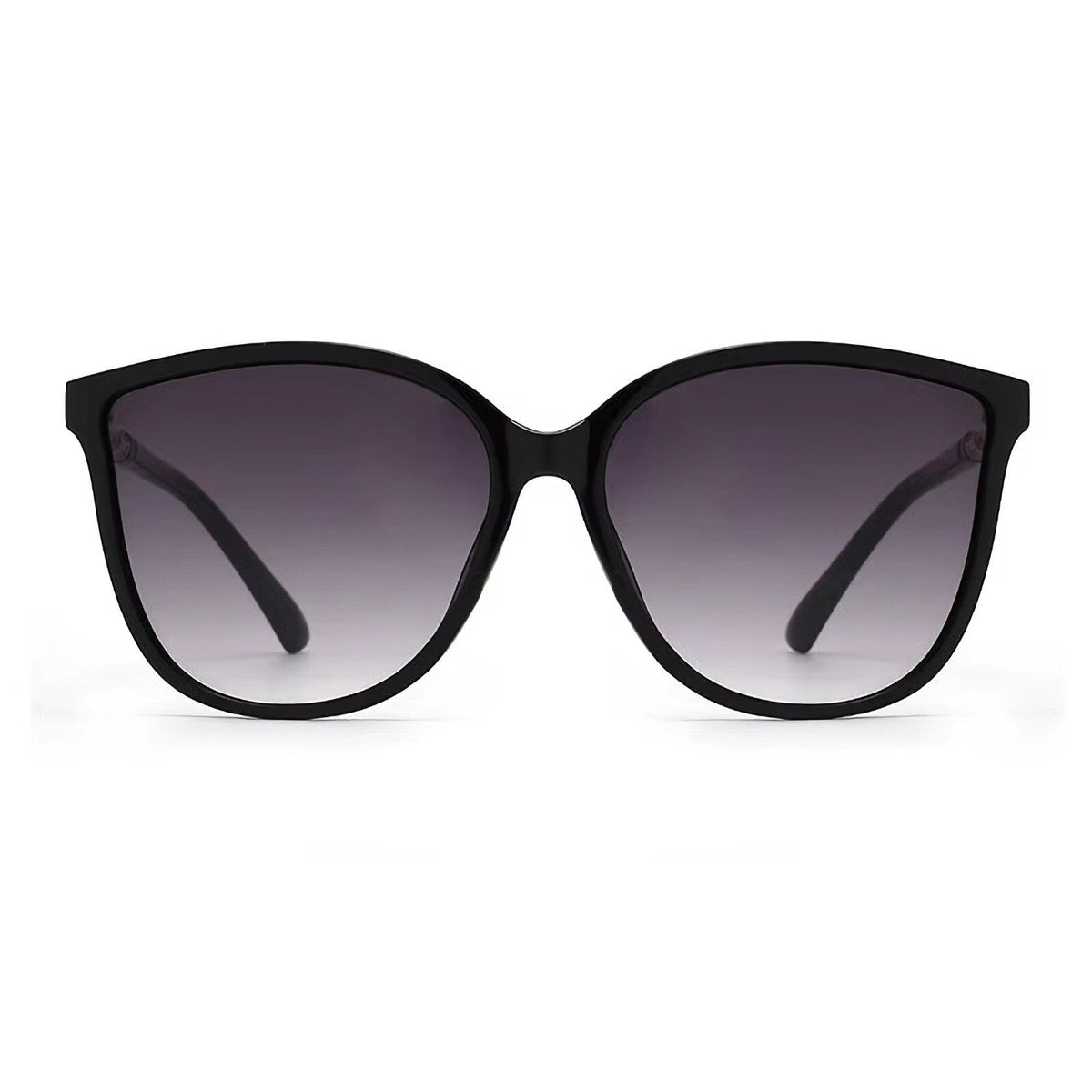 Oversized Cat-Eye-Sonnenbrille Schwarz-Gold