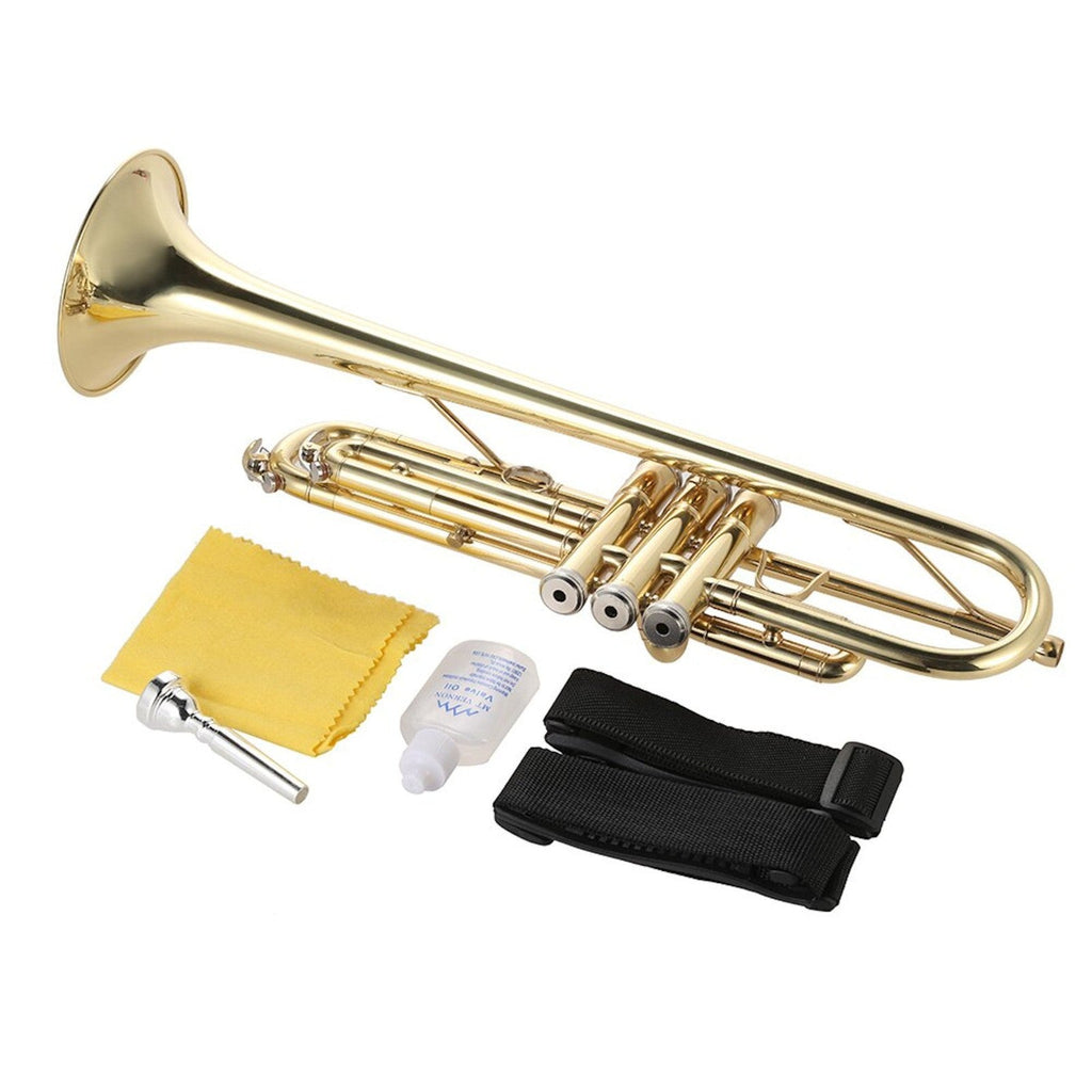 Bb-Trompete aus Messing mit Koffer
