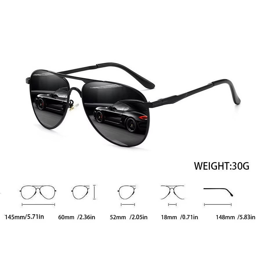 Schwarz-goldene Piloten-Sonnenbrille