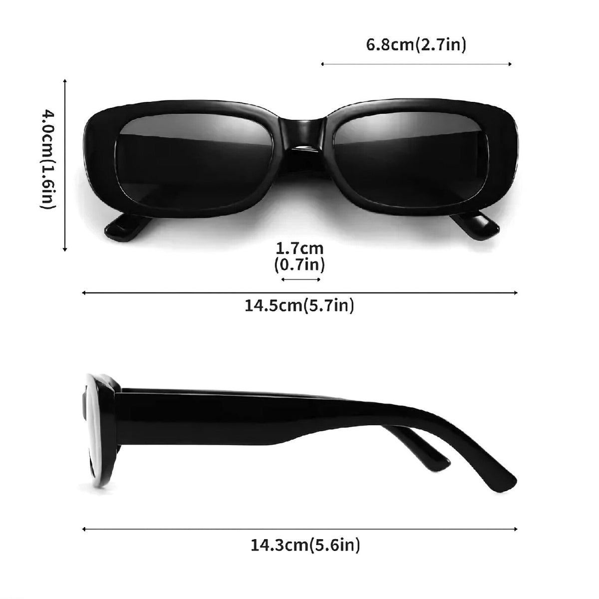 Glänzend schwarze Retro-Partybrille