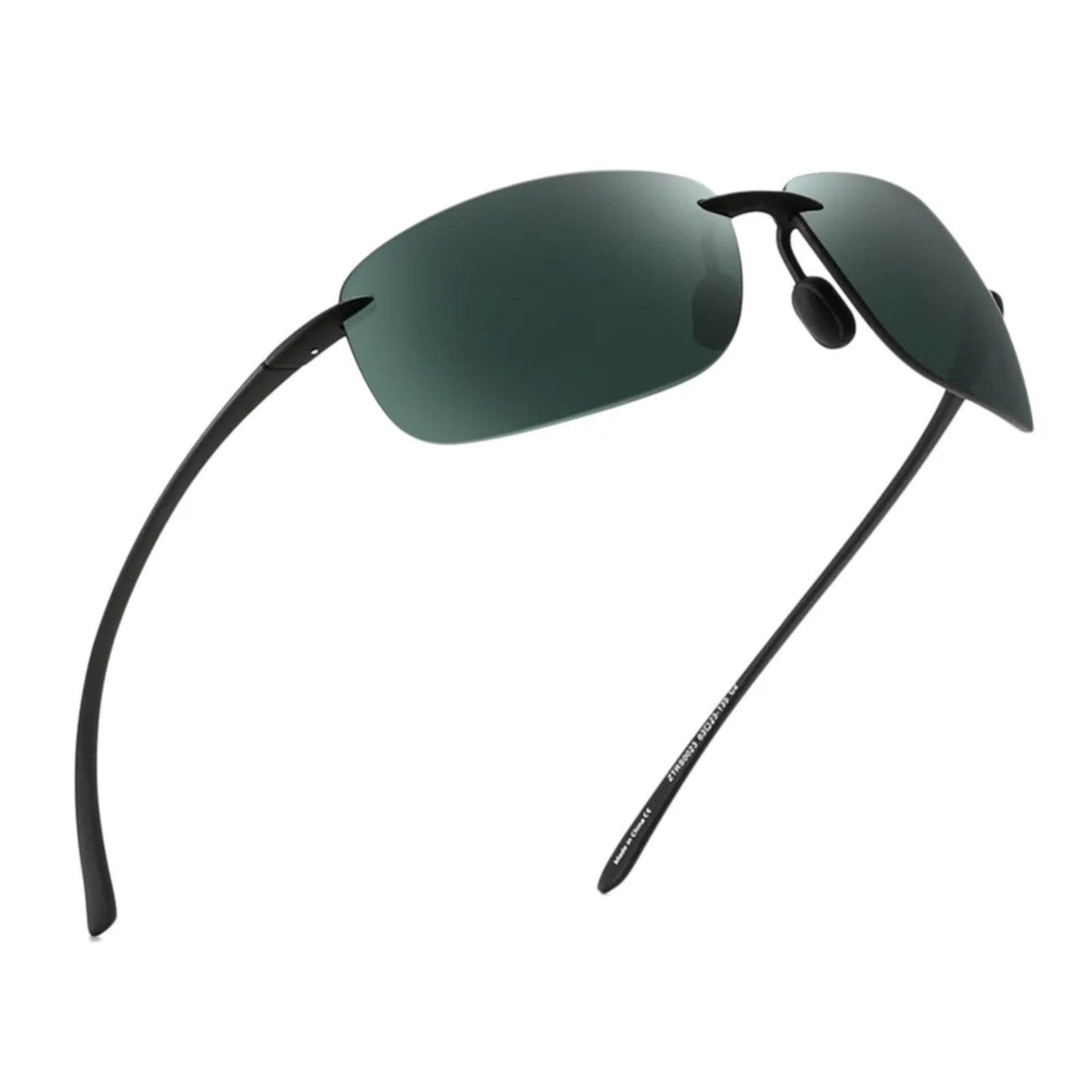 Rahmenlose Matrix-Sportbrille mit schwarz-grünen G15-Gläsern