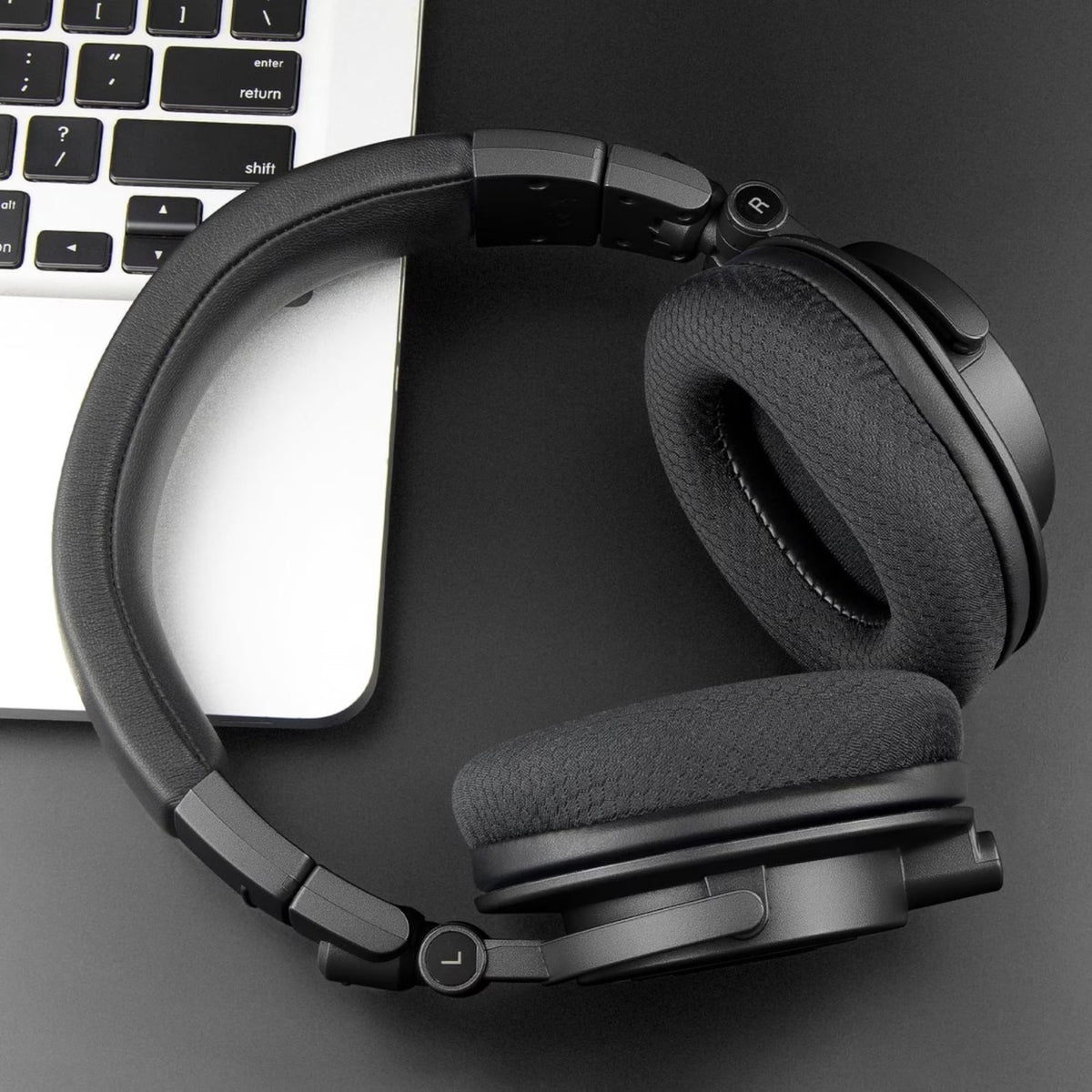 Ersatz Ohrpolster Audio Technica ATH M50X M40X M30X M20X MSR7 SX1 schwarz Mesh - 3KShop.de
