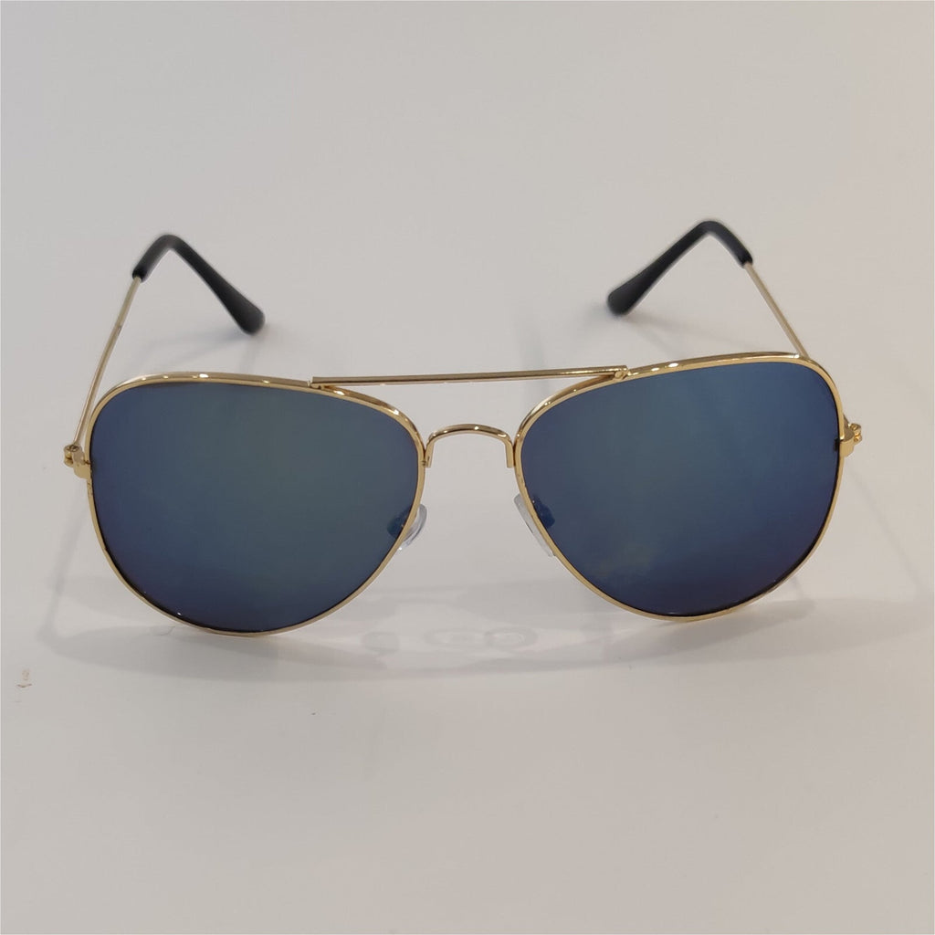 Gold-blaue Piloten-Sonnenbrille