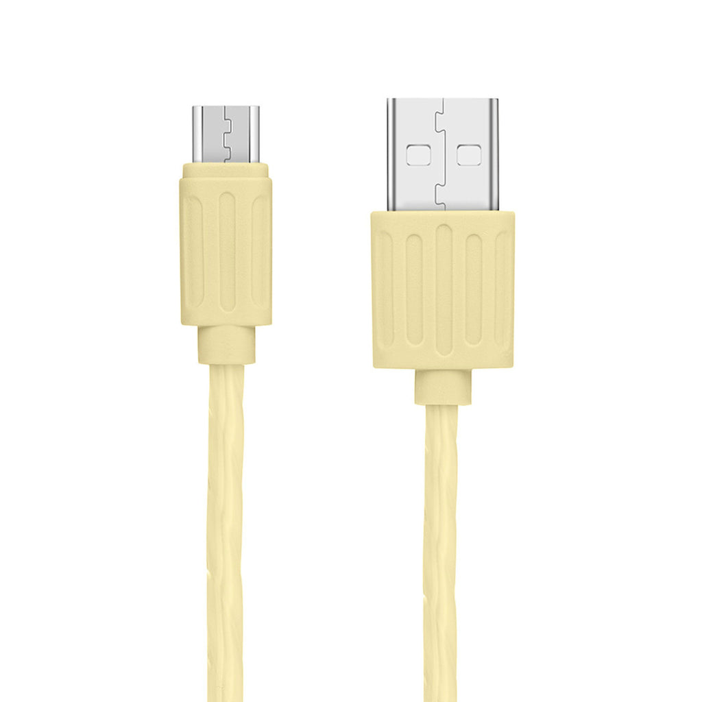 1m Micro USB Kunststoffkabel Ladekabel Sync Datenkabel gelb S7 Sony Huawei HTC - 3KShop.de