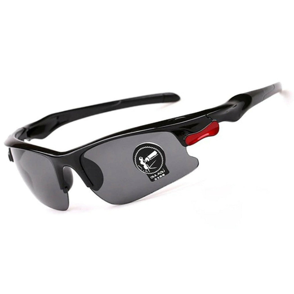 Schwarz-rote Sport-Sonnenbrille X5