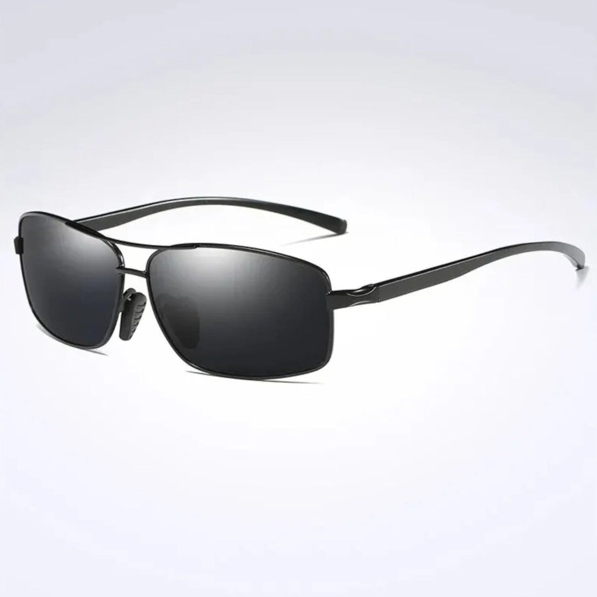 Schwarze Piloten-Sonnenbrille aus Aluminium-Magnesium