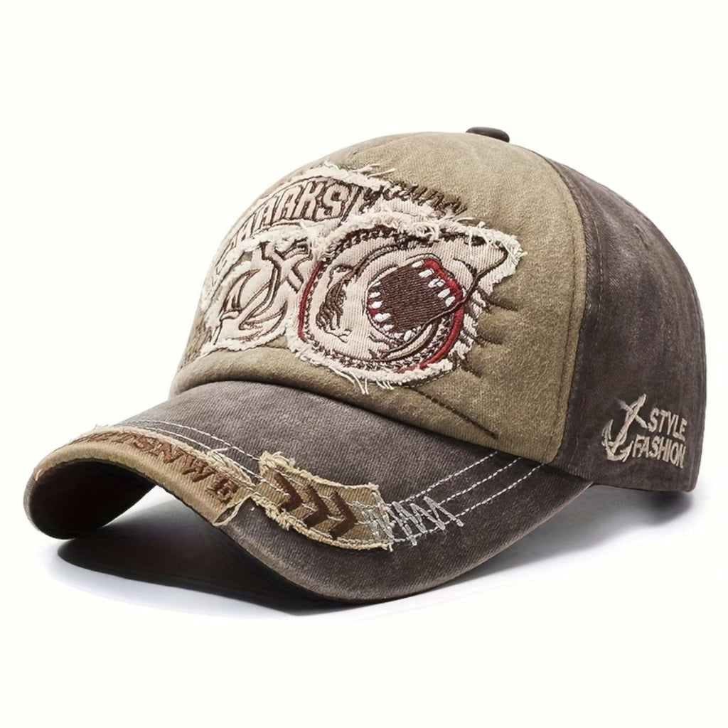 Sharks Vintage-Basecap aus Baumwolle mit Retro-Stickerei