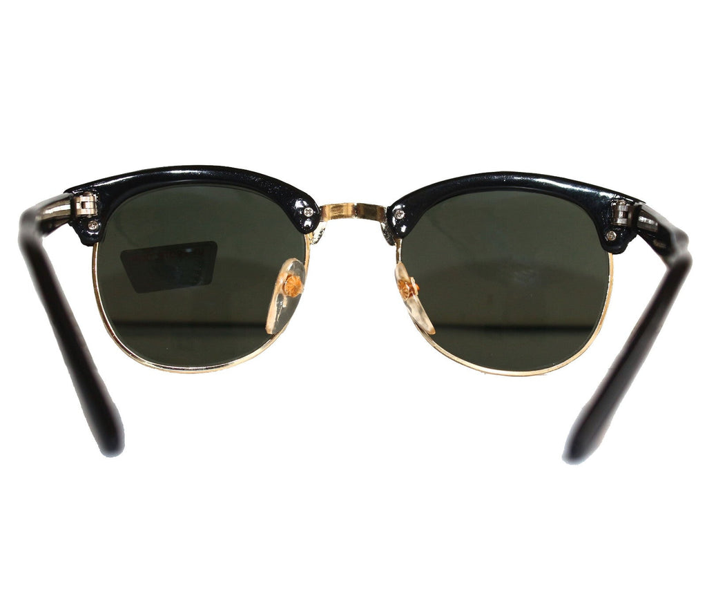 Schwarz-goldene Vintage Sonnenbrille
