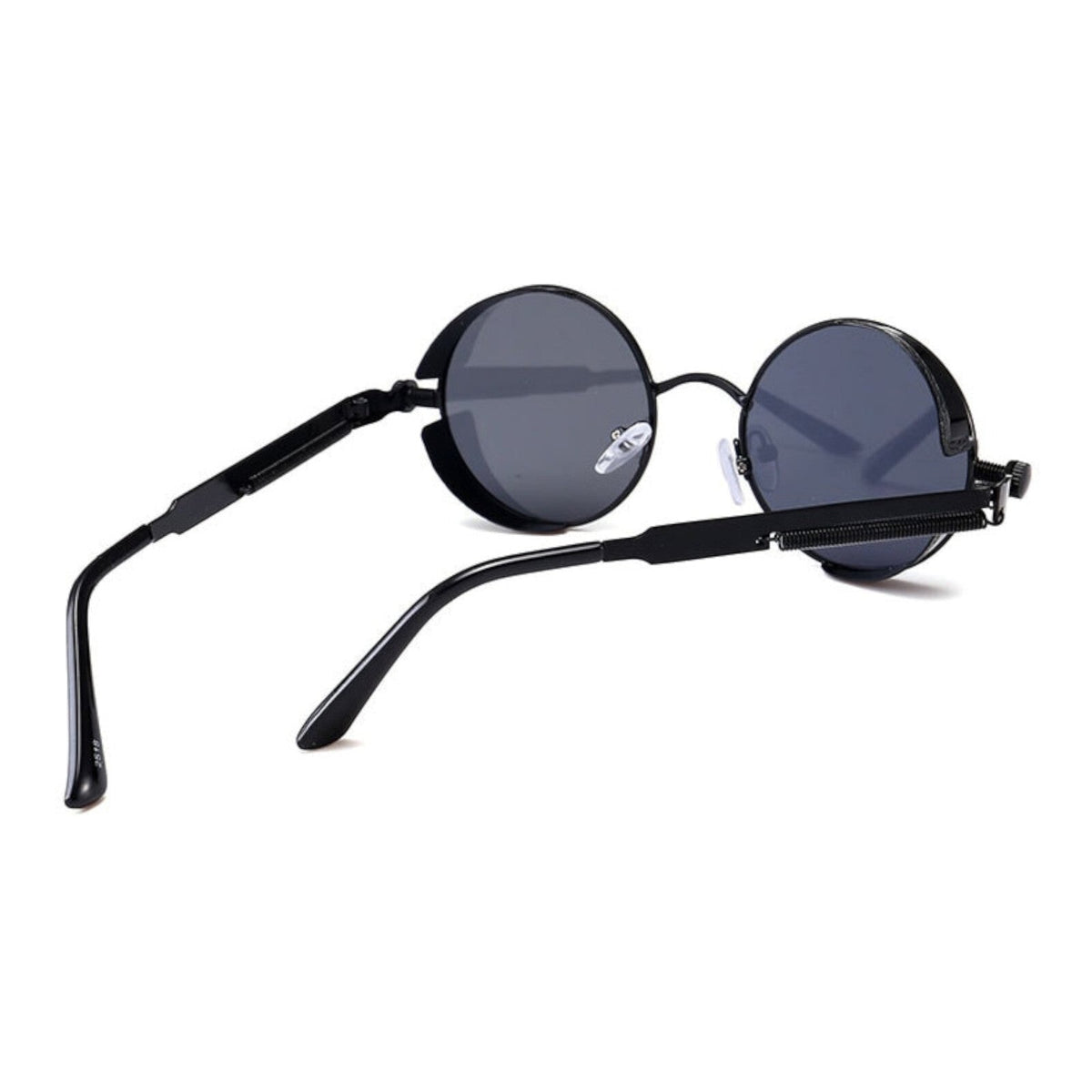 Runde schwarze Steampunk-Sonnenbrille
