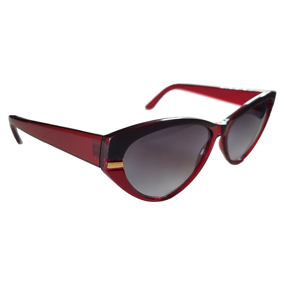 Cat-Eye-Sonnenbrille Matt-Schwarz und Braun