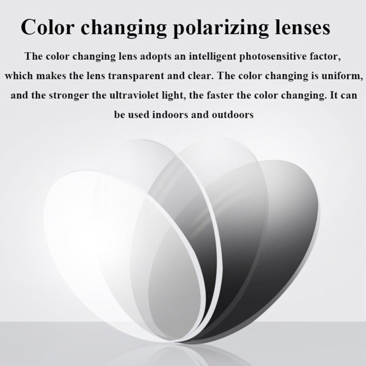 Gunmetal Matrix-Sonnenbrille mit selbsttönenden polarisierten Gläsern