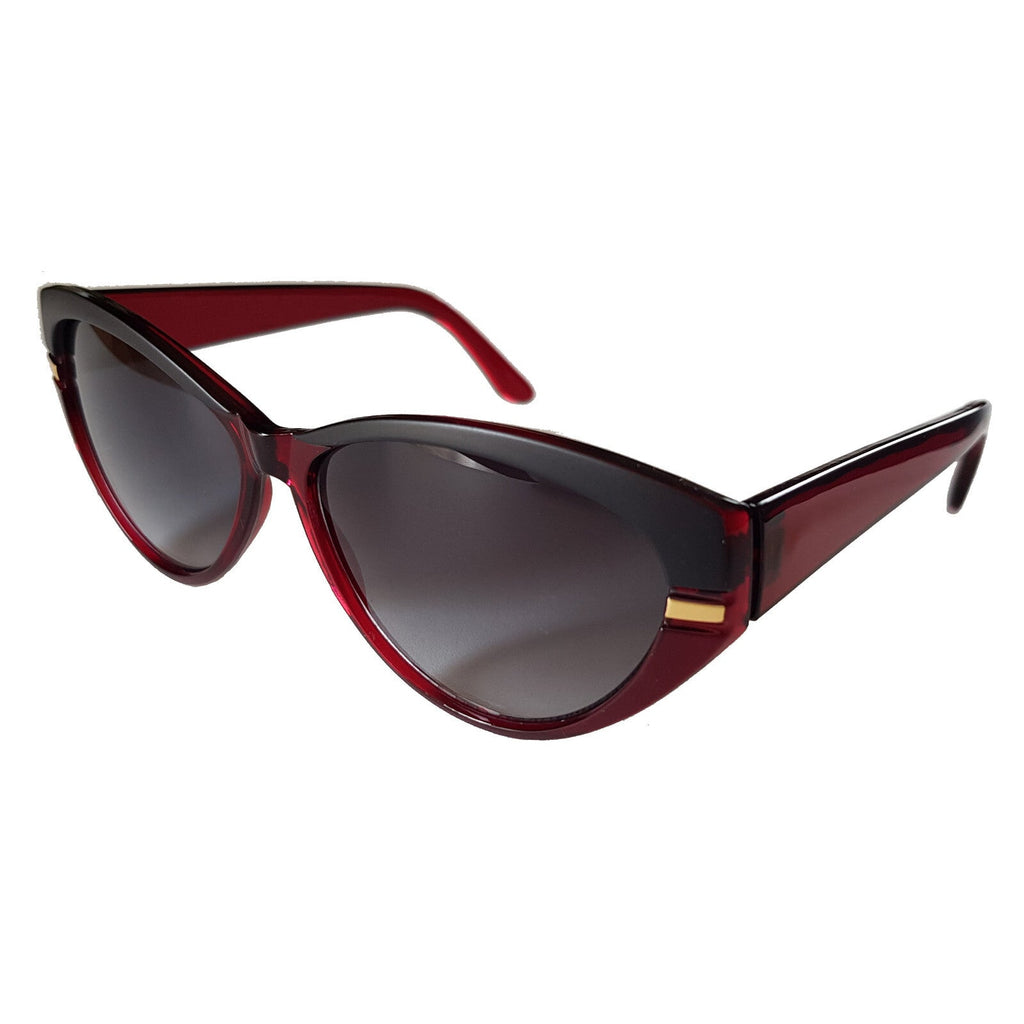 Cat-Eye-Sonnenbrille Matt-Schwarz und Braun