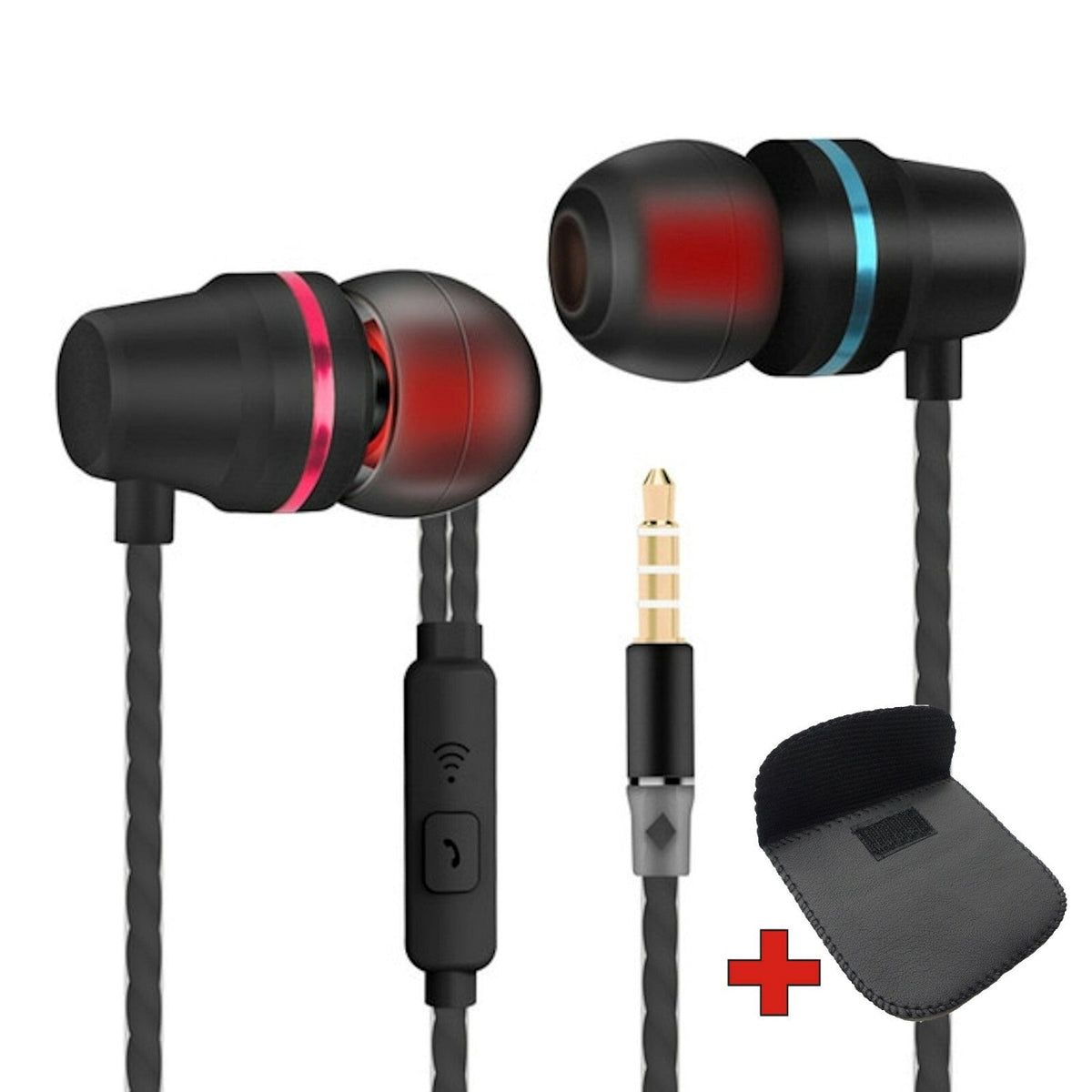 Super Bass In-Ear Kopfhörer Ohrhörer V1 Headset Earphone Headphone + PU-Tasche - 3KShop.de