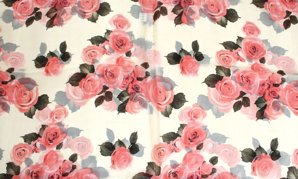 Wunderschoener Loop Schal Bunt Blumen Rosa, tolle Farbtöne von ManuMar - 3KShop.de