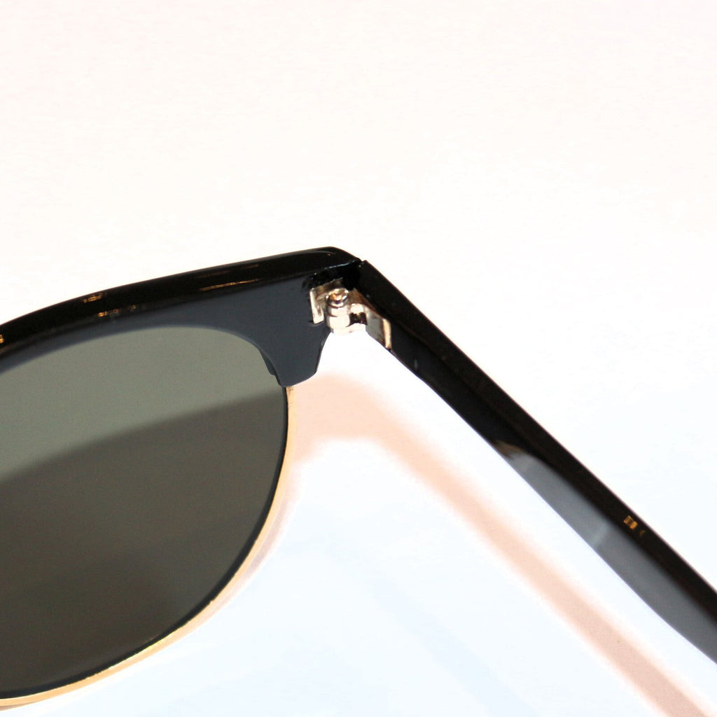 Schwarze Vintage-Retro-Sonnenbrille im Unisex-Design
