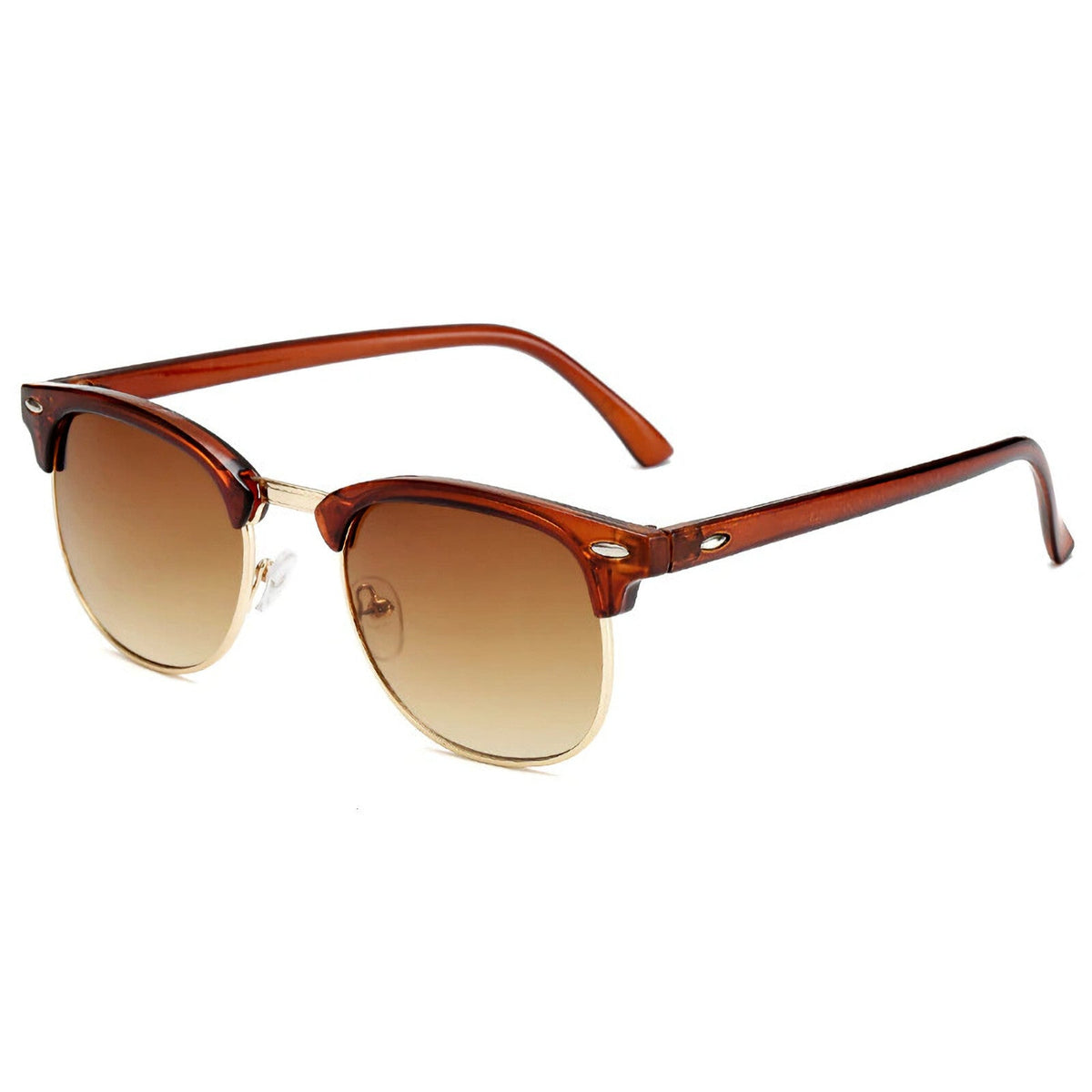 Braune Vintage Unisex-Sonnenbrille