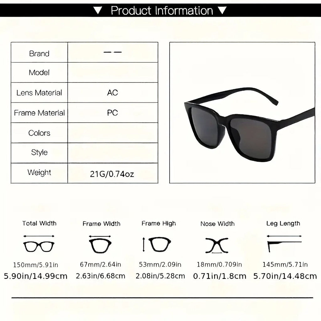 Schwarze Oversized Vintage Sonnenbrille