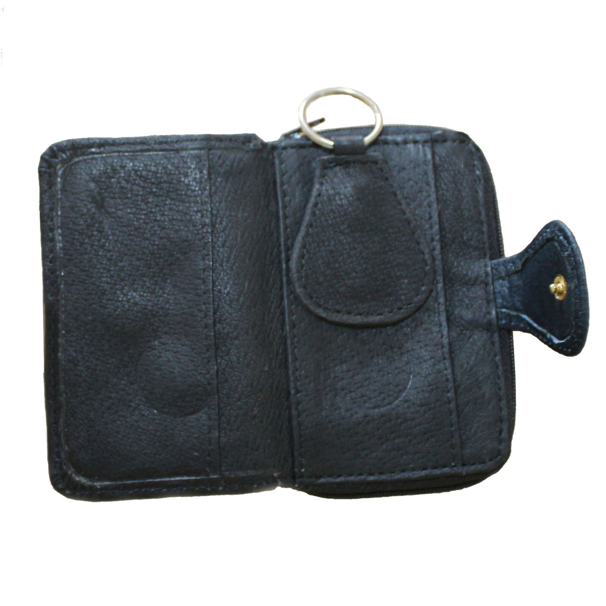 Geldbeutel Portemonnaie Geldbörse Brieftasche Schwarz + Schlüsselanhänger G1230 - 3KShop.de