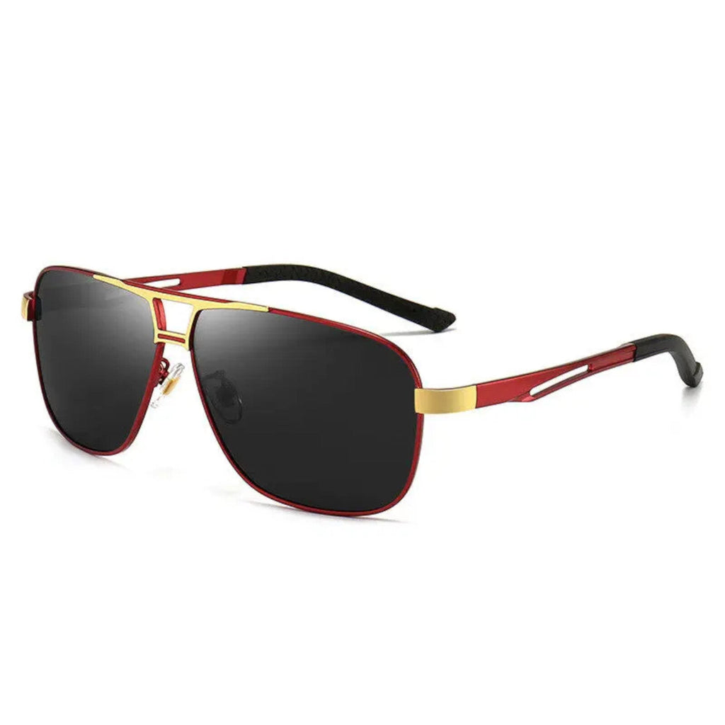 Schwarz-goldene Piloten-Sonnenbrille