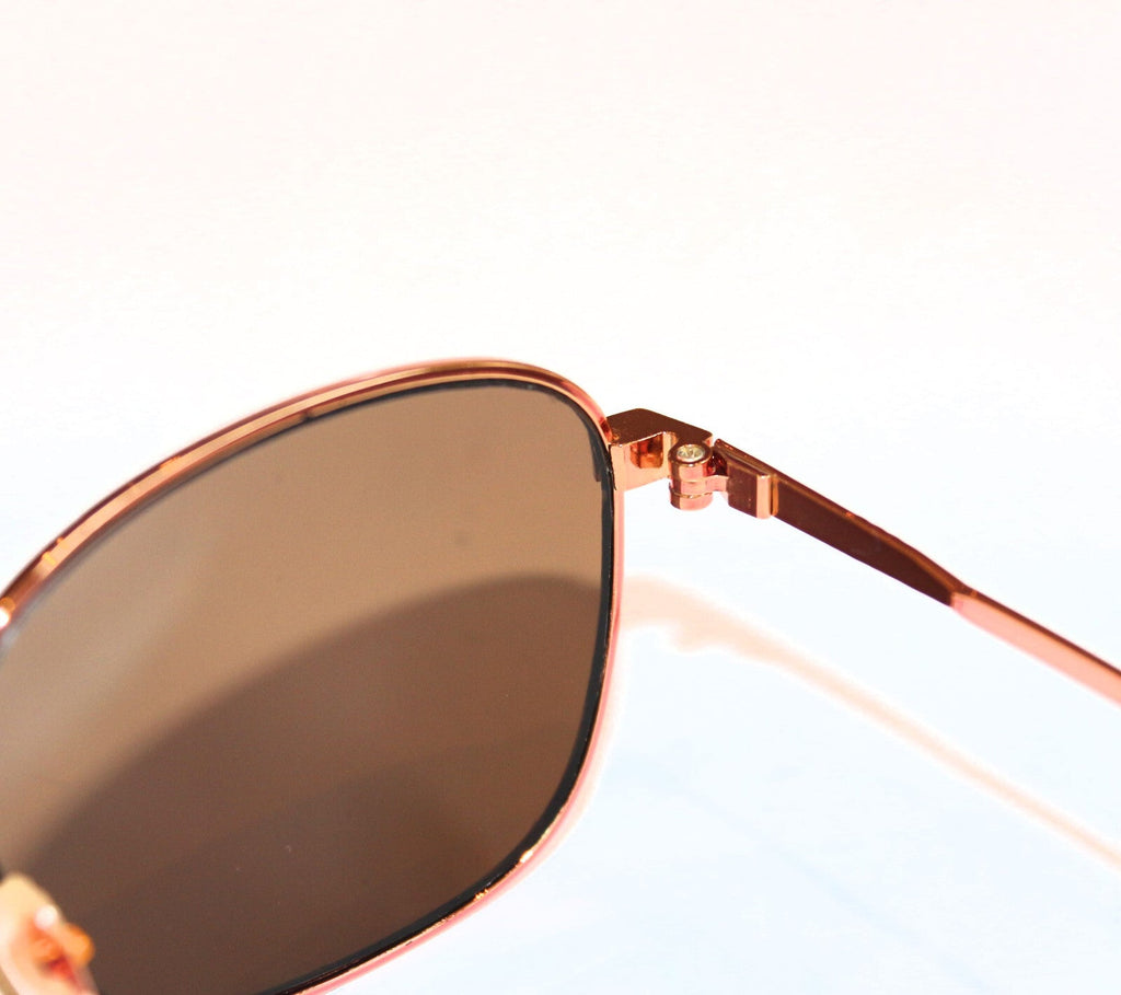 Kupfer-schwarze Vintage-Retro-Sonnenbrille Unisex