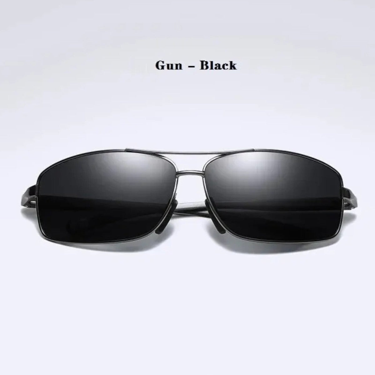 Gunmetal Piloten-Sonnenbrille aus Aluminium-Magnesium