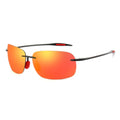 Rahmenlose Matrix-Sportbrille mit orange verspiegelten Gläsern
