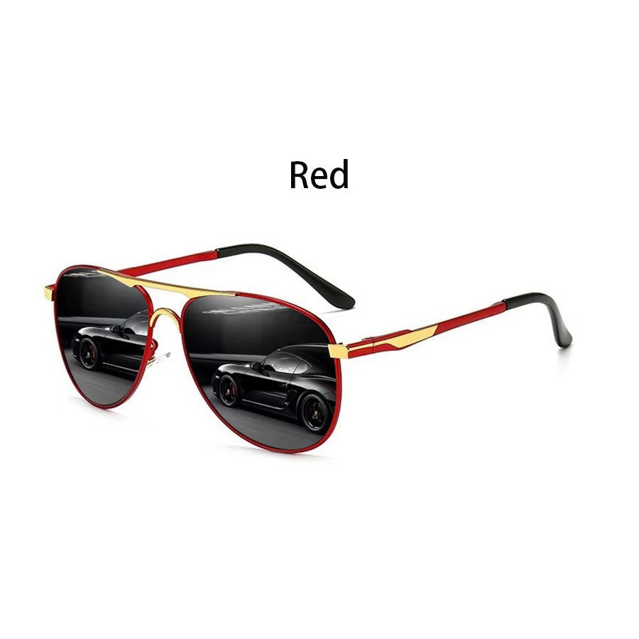 Schwarz-goldene Piloten-Sonnenbrille
