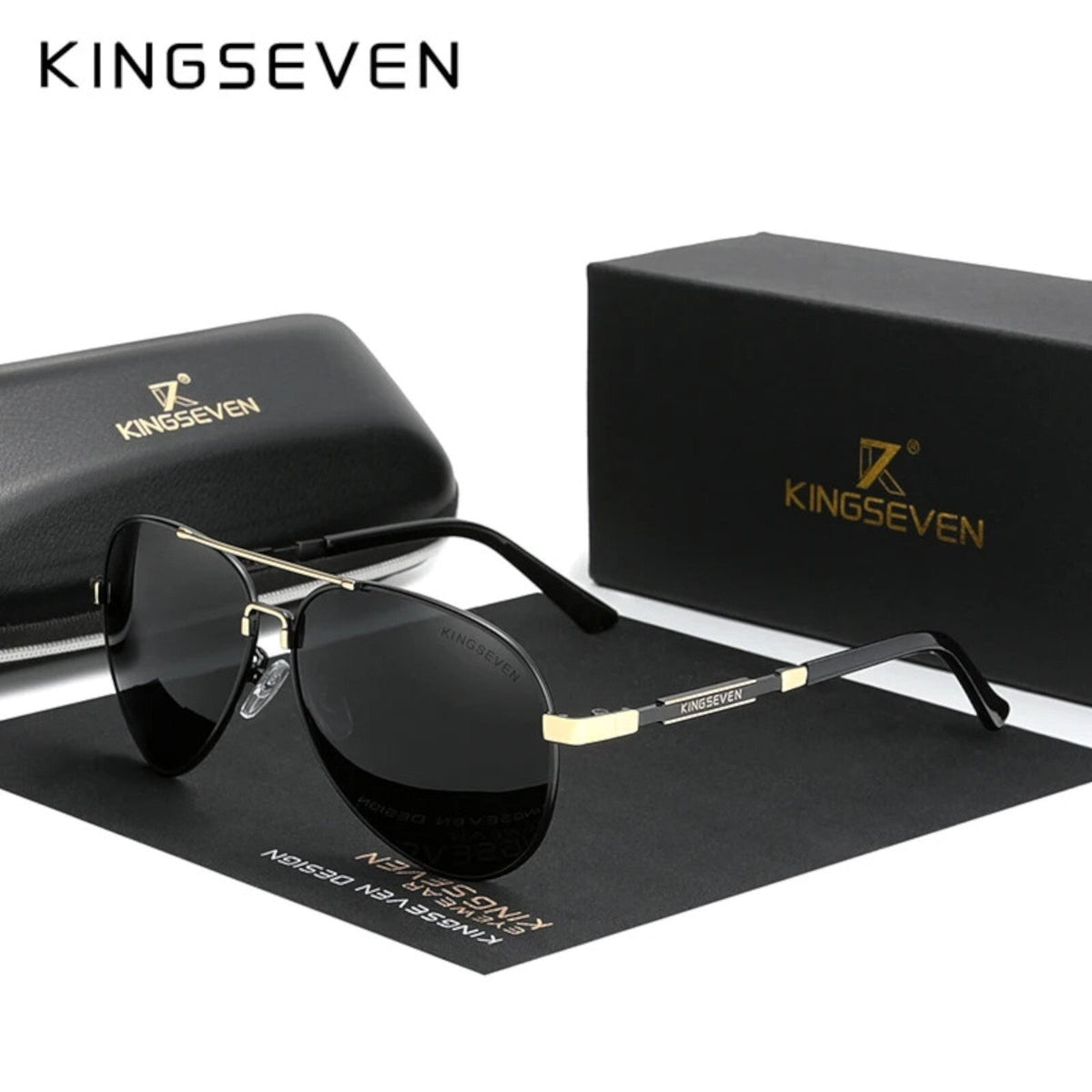 Kingseven N7899 polarisierte Piloten-Sonnenbrille