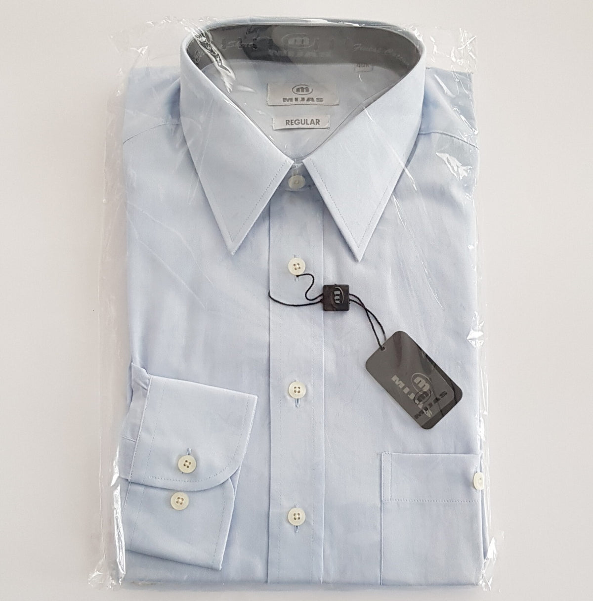 Original Mijas Herren Business Hemd Kent Langarm Blau Regular Gr. 40 - 3KShop.de