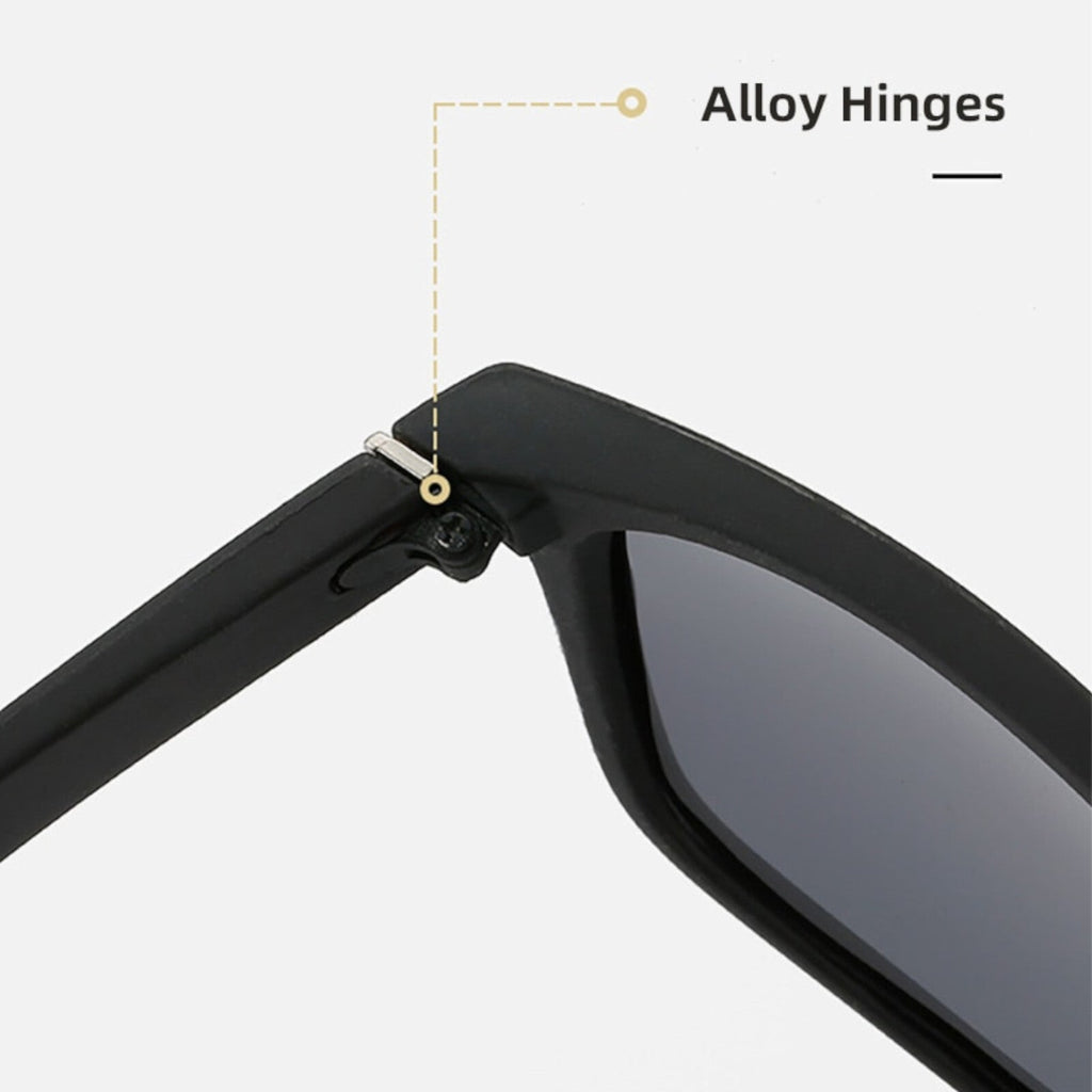 Schwarz-silberne polarisierte Sonnenbrille