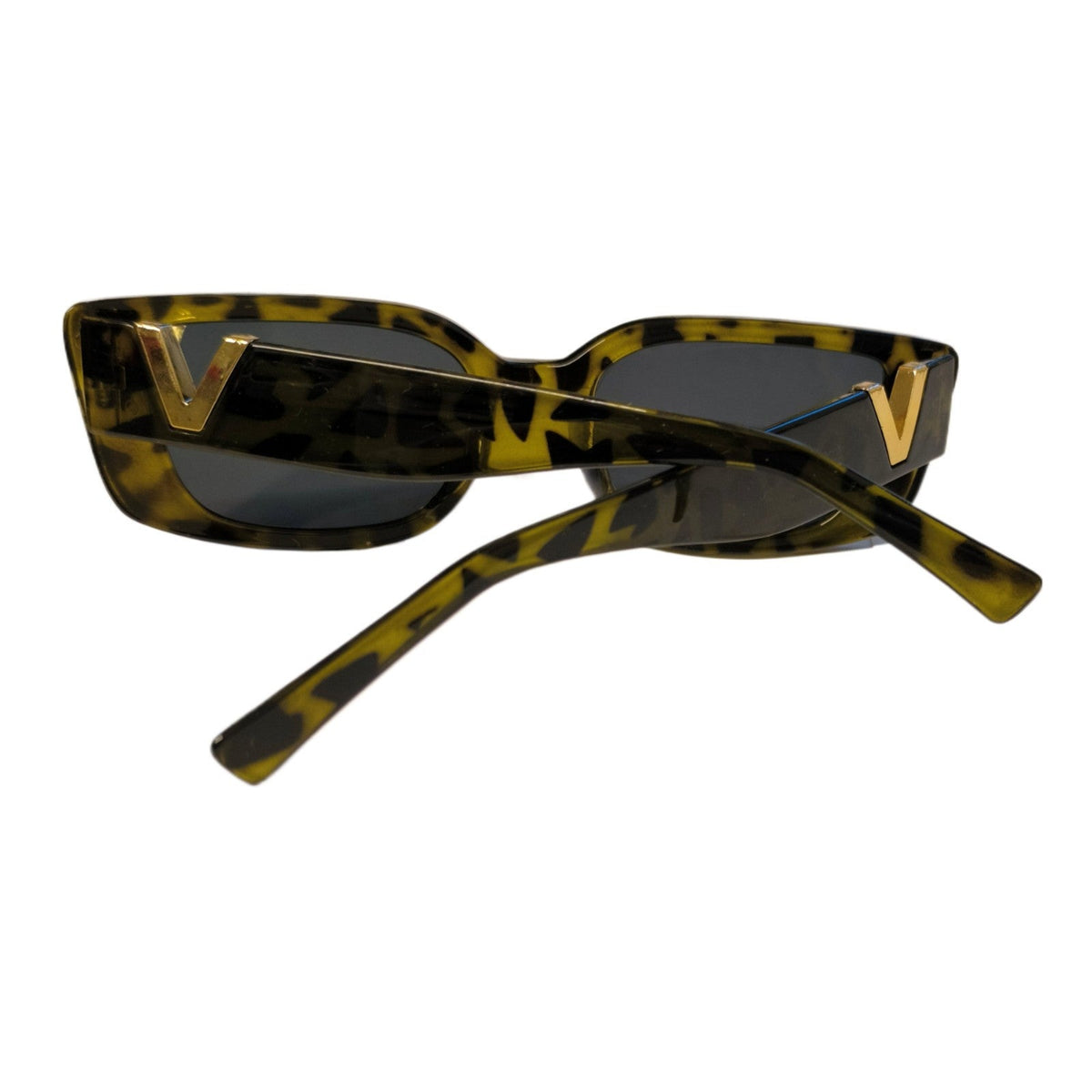 Grün-schwarze Cat-Eye-V-Sonnenbrille