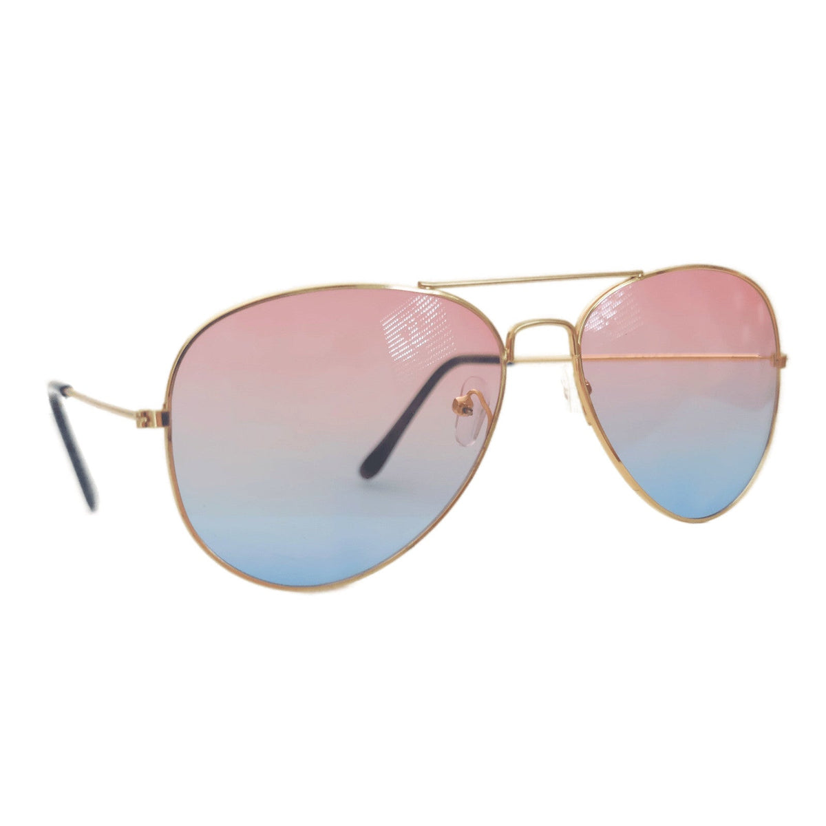 Rot-blaue Fashion Piloten-Sonnenbrille