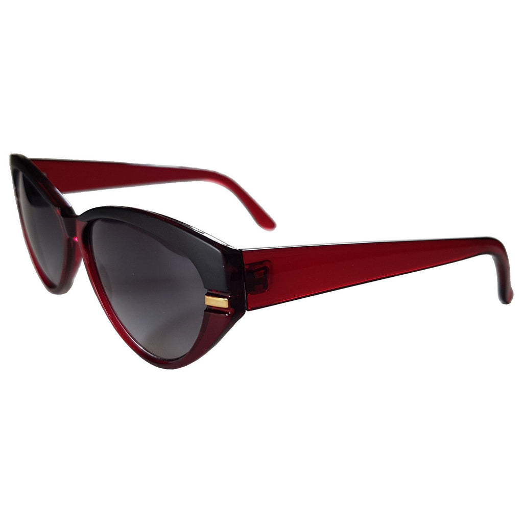 Cat-Eye-Sonnenbrille Matt-Schwarz und Braun
