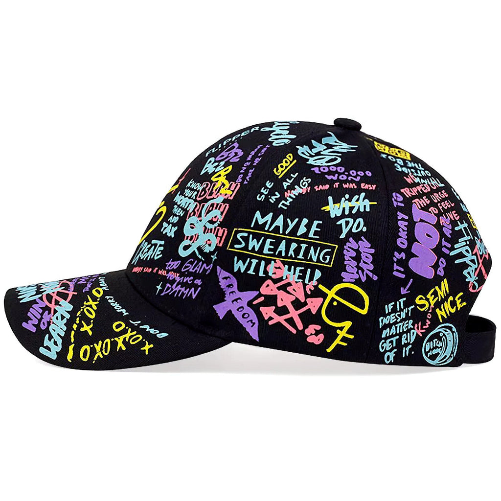 Unisex Graffiti-Basecap aus Baumwolle