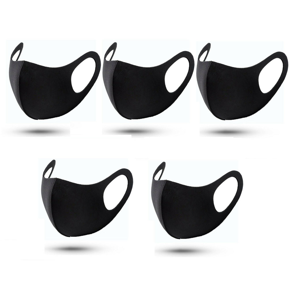 1 - 10 x Mundschutz Behelf Mund Nasen Atem Schutz Maske Waschbar Schwarz - 3KShop.de