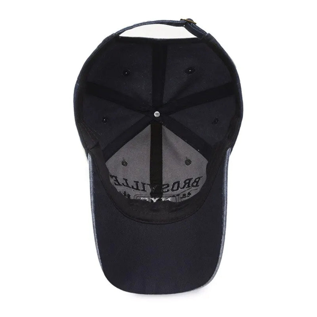Brosville Vintage-Basecap aus Baumwolle mit Retro-Stickerei
