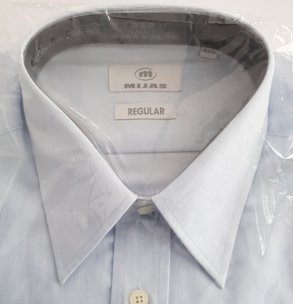 Original Mijas Herren Business Hemd Kent Langarm Blau Regular Gr. 40 - 3KShop.de