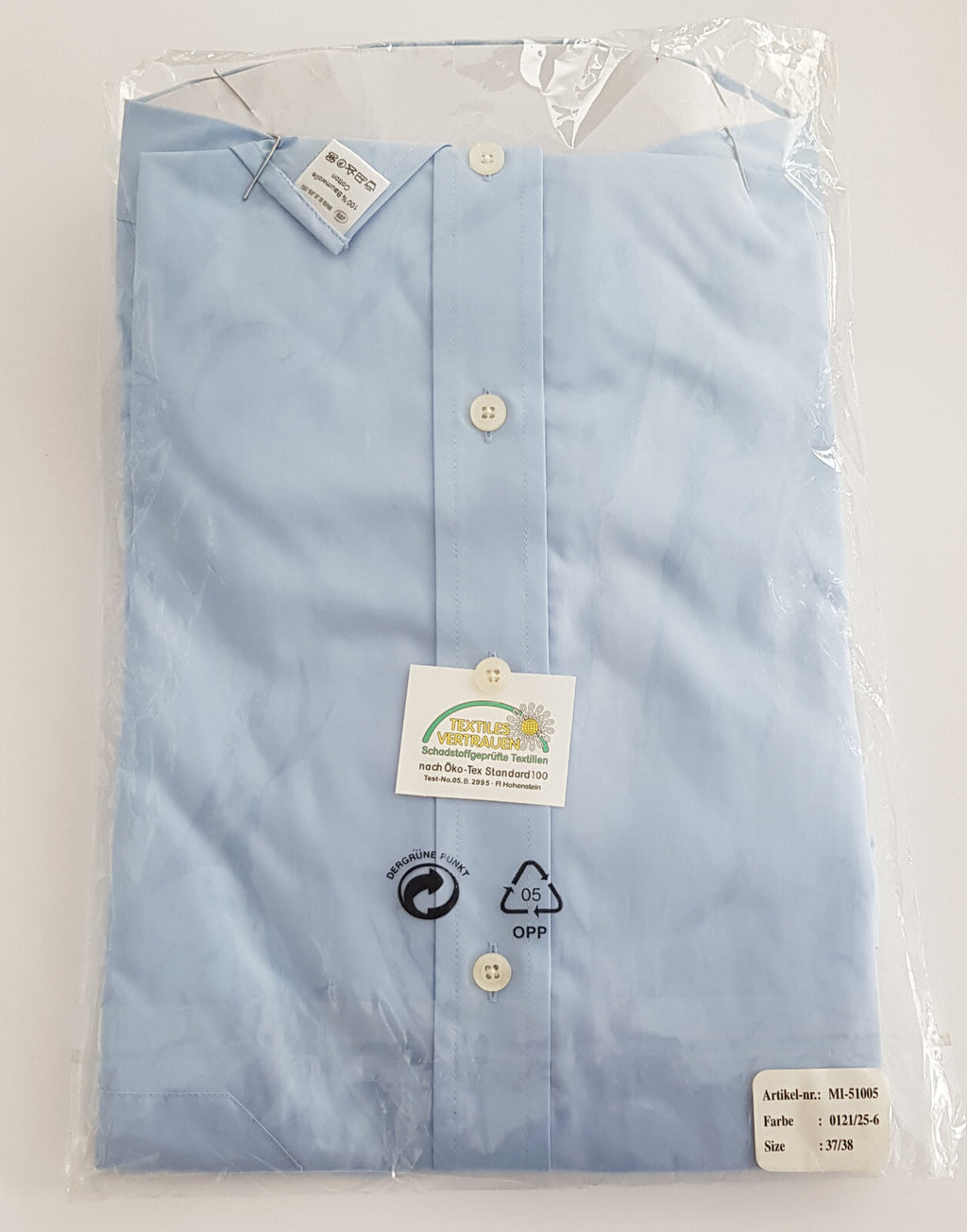 Original Mijas Herren Business Hemd New-Kent Langarm Blau Slim-Fit Gr. 37-38 - 3KShop.de